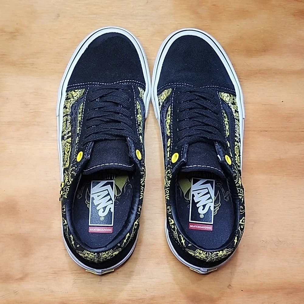 Vans SpongeBob Gigliotti Skate Shoe | Size: 6.5 Mens | Black & Yellow - Picture 5 of 8